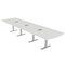 Skutchi Designs 45 in W, 166 in L, 29 in H, Engineered Wood Top, White HAR-AREC-46X168-T-ELEC-WHCYPRESS - alternate 1